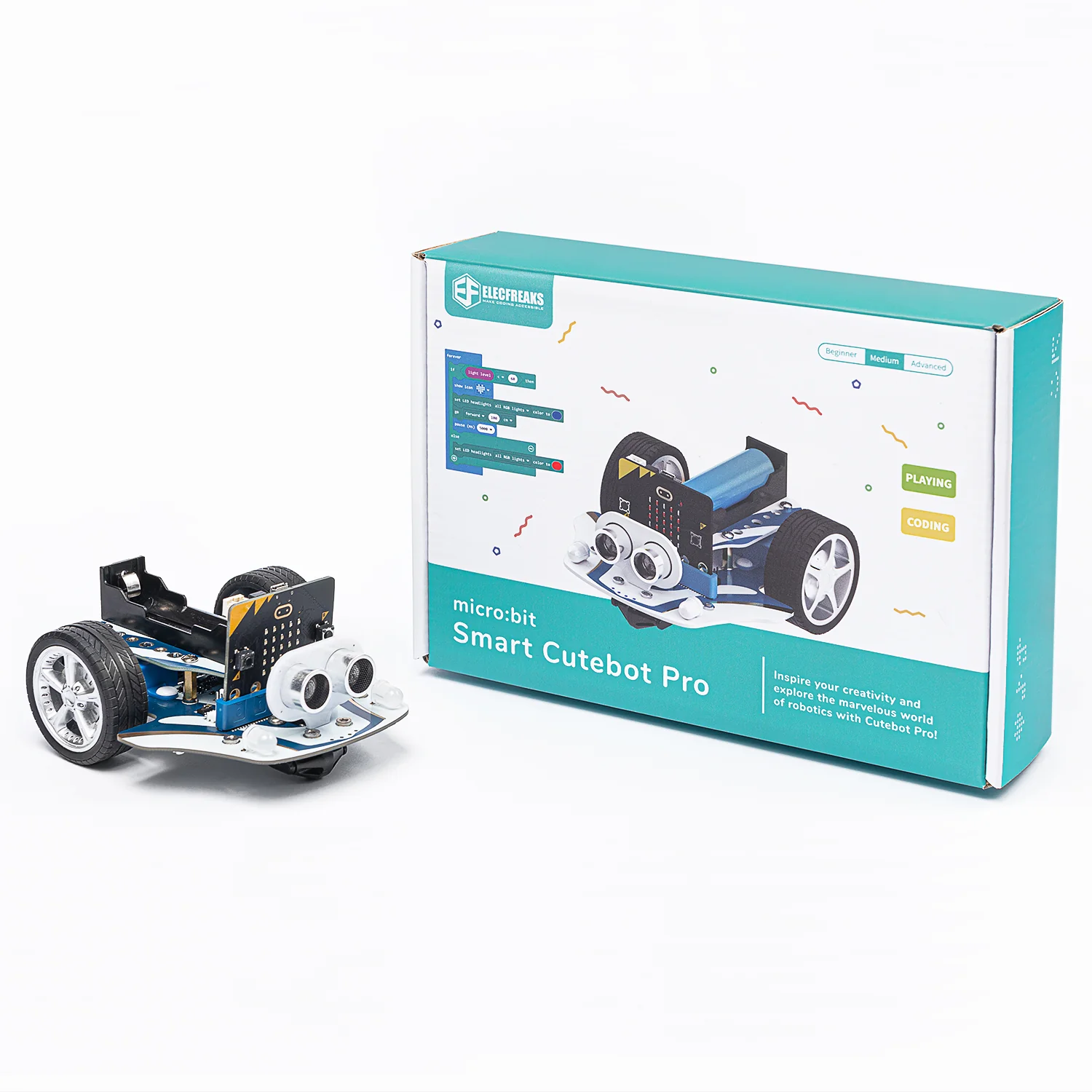 Smart Cutebot Pro — side view